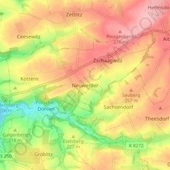 Mapa topográfico Neuwerder, altitud, relieve