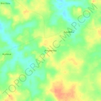 Mapa topográfico Providencia, altitud, relieve