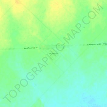 Mapa topográfico Ochandio, altitud, relieve