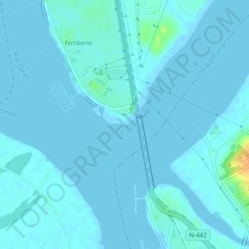 Mapa topográfico Punta del Sebo, altitud, relieve