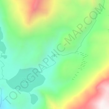 Mapa topográfico Cascadas del Atuel, altitud, relieve