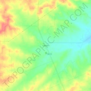 Mapa topográfico Calumet, altitud, relieve