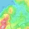 Mapa topográfico Castros, altitud, relieve