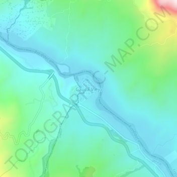Mapa topográfico Cauca Viejo, altitud, relieve
