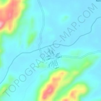 Mapa topográfico NOROSI, altitud, relieve