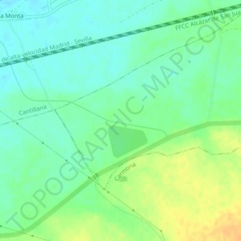 Mapa topográfico Legua Legal, altitud, relieve