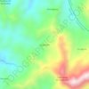 Mapa topográfico Guadualito, altitud, relieve