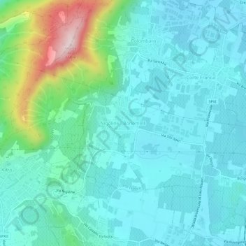 Mapa topográfico Nigoline - Bonomelli, altitud, relieve