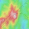 Mapa topográfico Bukit Kutu, altitud, relieve