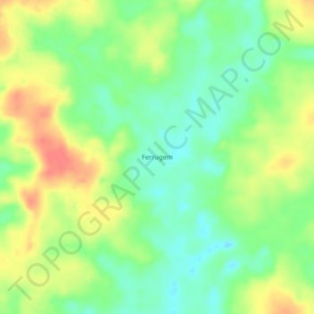 Mapa topográfico Ferrugem, altitud, relieve