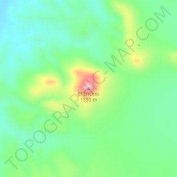 Mapa topográfico El Encino, altitud, relieve