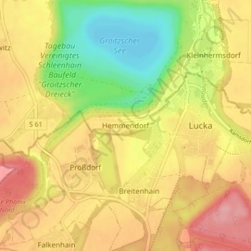 Mapa topográfico Hemmendorf, altitud, relieve