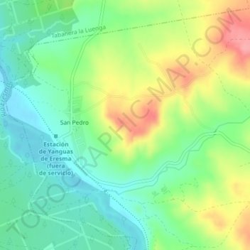 Mapa topográfico Cerro Alto, altitud, relieve