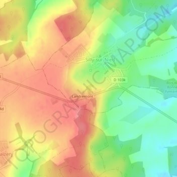 Mapa topográfico Les Paules, altitud, relieve