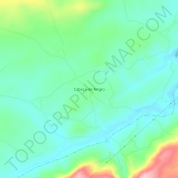 Mapa topográfico Cabeça-de-Negro, altitud, relieve