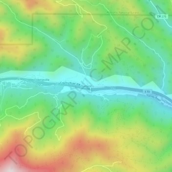 Mapa topográfico Dumont, altitud, relieve