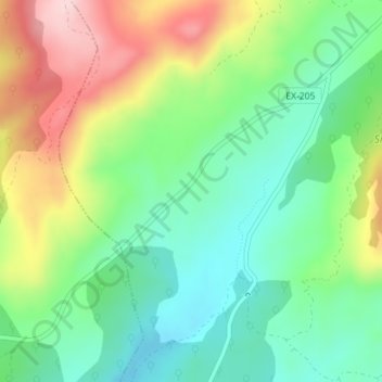 Mapa topográfico La Sierpe, altitud, relieve