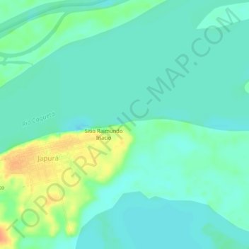 Mapa topográfico Fazenda Vitoria, altitud, relieve