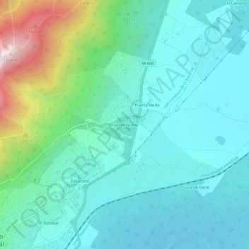 Mapa topográfico Fuente Nueva, altitud, relieve