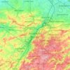 Mapa topográfico Bruxelles, altitud, relieve