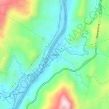 Mapa topográfico Bolombolo, altitud, relieve