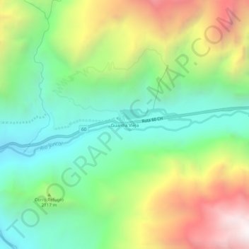 Mapa topográfico Guardia Vieja, altitud, relieve