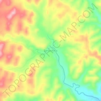 Mapa topográfico Santa Rosa, altitud, relieve