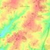 Mapa topográfico Levens Green, altitud, relieve