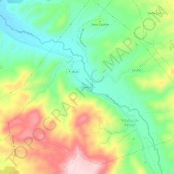 Mapa topográfico Torres, altitud, relieve