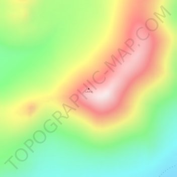Mapa topográfico Lauca, altitud, relieve