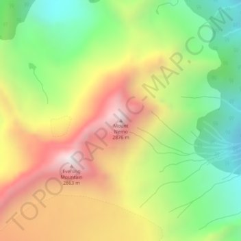 Mapa topográfico Mount Nemo, altitud, relieve