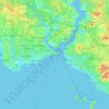Mapa topográfico Estambul, altitud, relieve