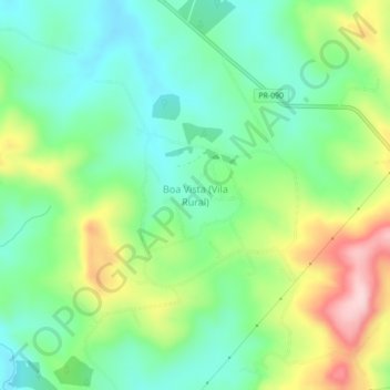 Mapa topográfico Boa Vista (Vila Rural), altitud, relieve
