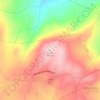 Mapa topográfico Lapa, altitud, relieve