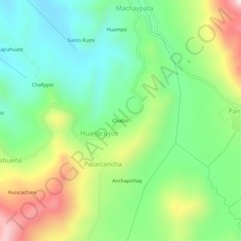 Mapa topográfico Challio, altitud, relieve