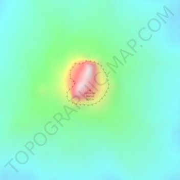 Mapa topográfico Cerro del Bernal, altitud, relieve