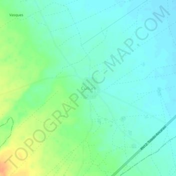 Mapa topográfico Culluri, altitud, relieve