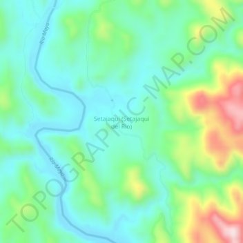 Mapa topográfico Setajaqui (Setajaqui del Rio), altitud, relieve
