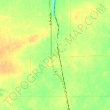 Mapa topográfico Duhamel, altitud, relieve