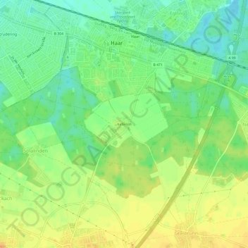 Mapa topográfico Keferloh, altitud, relieve