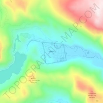 Mapa topográfico Platoro, altitud, relieve