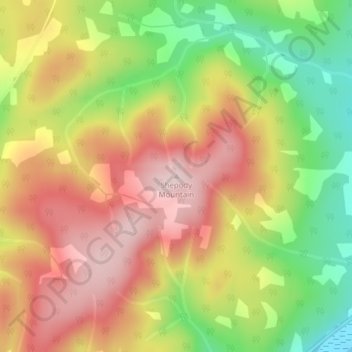 Mapa topográfico Shepody Mountain, altitud, relieve