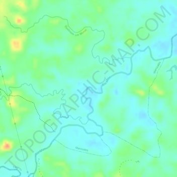 Mapa topográfico San Clemente, altitud, relieve