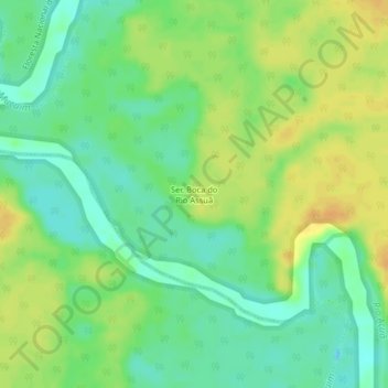 Mapa topográfico Ser. Boca do Rio Assuã, altitud, relieve