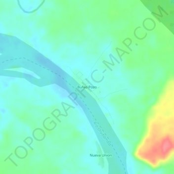 Mapa topográfico Bufeo Pozo, altitud, relieve