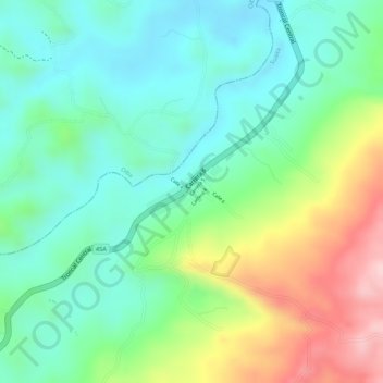 Mapa topográfico Olival, altitud, relieve