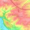 Mapa topográfico Kleinweitzschen, altitud, relieve