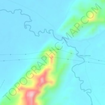Mapa topográfico LAS PAILAS, altitud, relieve