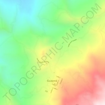 Mapa topográfico La Plata, altitud, relieve