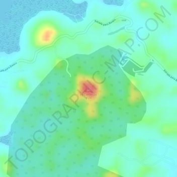 Mapa topográfico Morro da Conceição, altitud, relieve